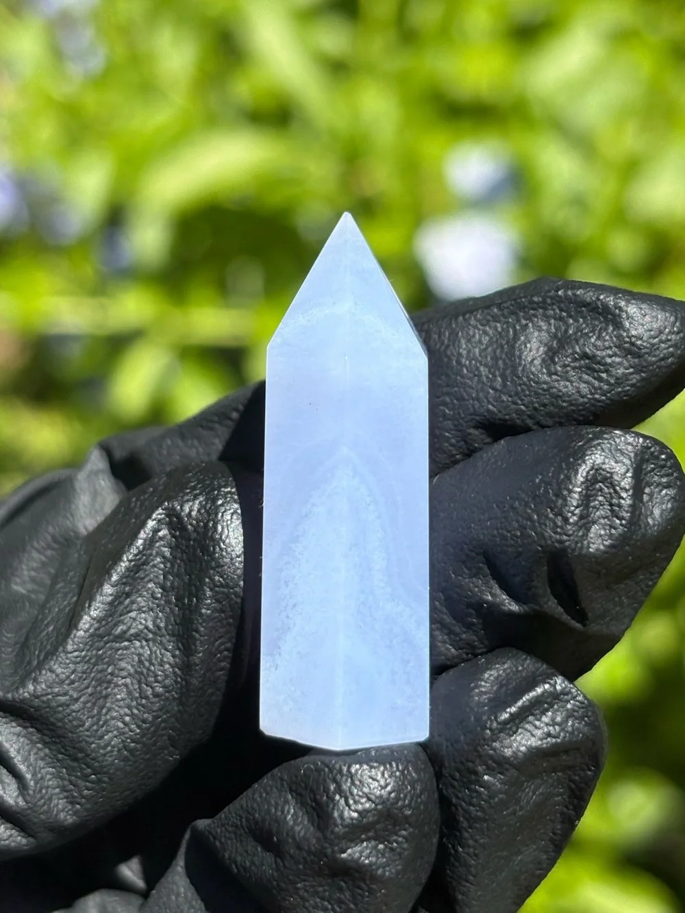 Small Blue Lace Agate Crystal Tower